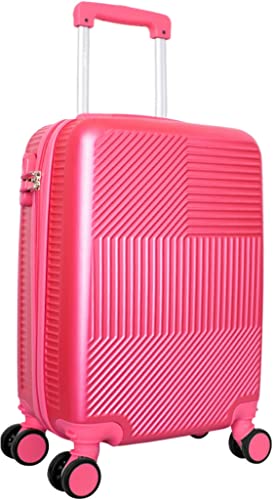 Mala De Bordo 10Kg Pequena ABS Rígida Rodinhas Giro 360 Cadeado Puxador ANAC Original Rosa