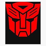 Transformers red Autobot Symbol Bumper Sticker Window Water Bottle Decal 5'