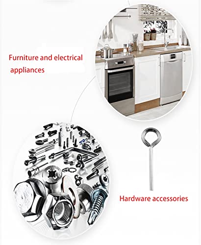 Jianling 10Pcs 5/32" Standard Hex Dogging Key With Full Loop, Silver Tone Metal Allen Wrench Door Key #TOP4