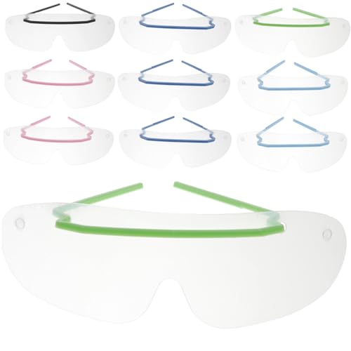 PENIKOKO 10 pezzi Occhiali Protettivi Usa e Getta Antivento Spruzzi per Occhi Uomo Donna Maschera Oculare con Lenti Chiare Resistenti e Protezione