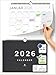 Produktbild UNITURE® Minimalistischer Wandkalender 2026, Okt 2025 - Dez 2026 (15 Monate) DIN A4-Format Familienkalender für einfache & effiziente Planung, Wandplaner 2026