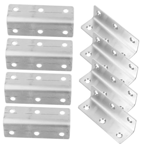 KICHOUSE Stainless Steel l Shaped Bracket 90 Degree Corner Brace for Wood Furniture Metal Corner Brackets