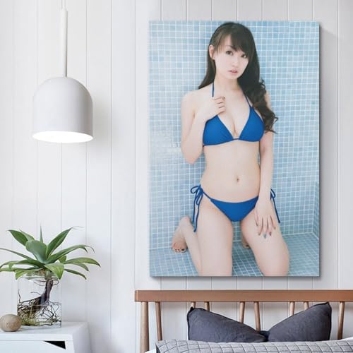 水樹奈々写真ポスターホーム デコレーション アート パネル キャンバス壁画モダン スタイル壁掛け絵画プリント12x18inch(30x45cm) [4]