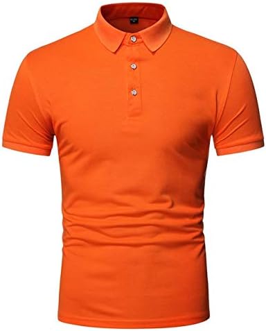 Amazon Co Jp Xshd ソリッドカラー半袖ポロシャツメンズ ブランドの男性用ポロシャツカジュアルビジネス居心地の良いポロシャツメンズ Color オレンジ Size Xxxl80 90 Kg 服 ファッション小物