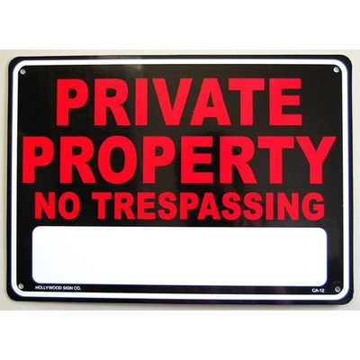 Amazon.co.jp: プラスチック看板 『PRIVATE PROPERTY/私有地