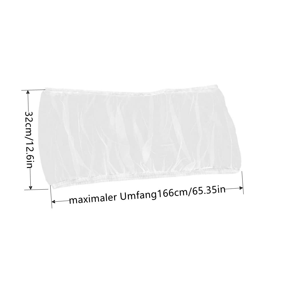2 Pezzi Gabbia per Uccelli Copertura in Nylon, Rete Regolabile Catcher di Piume Semi a Gonna Morbida, Guardia di Birdcage (Bianco, Nero)