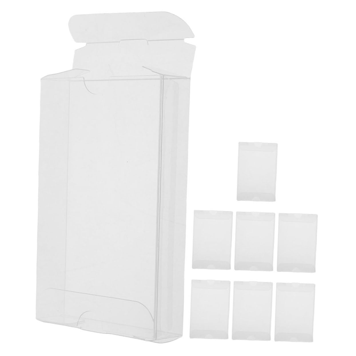 PRETYZOOM 8pcs Retro PVC Tape Shell Audio Cassette Case Cassette Rack Holder Storage Organizer Protector