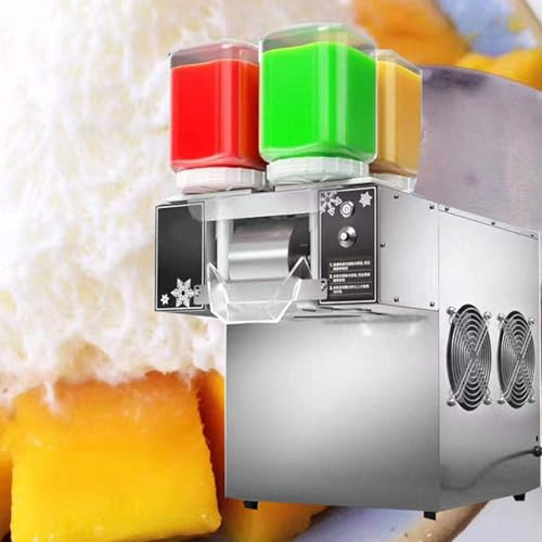 Máquina de afeitar de hielo eléctrica, 120-180 kg/24 h, máquina de hielo en forma de copo de nieve, trituradora de hielo en forma de cono de nieve, máquina de hielo continua, para cócteles, helados,