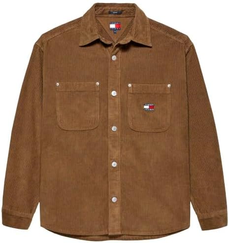 TOMMY HILFIGER TJM RLX WASHED CORD SHIRT EXT Erkek Gömlek, Kahverengi, S - Görsel 4