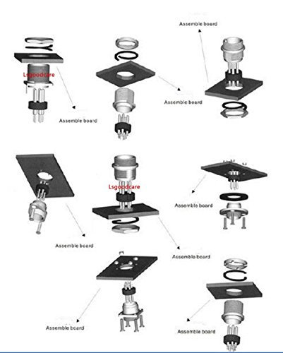 Aviation Connectors 5A, Lsgoodcare Gx12-6 Metal Aviation Plug Kit, Including 20Pcs 6 Pin 12Mm Plug Thread Male Female Panel Socket And 10Pcs Aviation Plugs Cap #TOP6