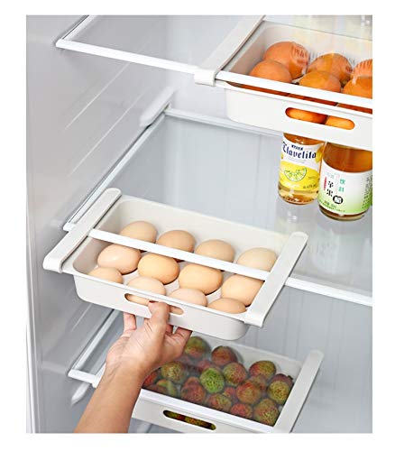 Caja de almacenamiento para frigorífico, huevos, contenedor de almacenamiento, espaciador fresco, organizador de almacenamiento de cocina (8 unidades)
