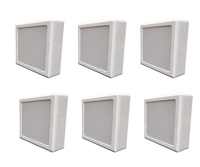 Swift Lite LED Light Pack of ? 6, 12 Watts ? Surface Square Panel Light - NW (P6 - NW - 12W SSPL)