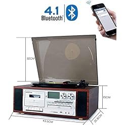 VSDEXR Tourne-Disque rétro, Gramophone, Tourne-Disque Vinyle Bluetooth à entraînement par Courroie à 3 Vitesses Tourne… - Les Beatles, Paul McCartney, John Lennon, RIngo Starr, George Harrison VSDEXR Tourne-Disque rétro, Gramophone, Tourne-Disque Vinyle Bluetooth à entraînement par Courroie à 3 Vitesses Tourne… – Image 6