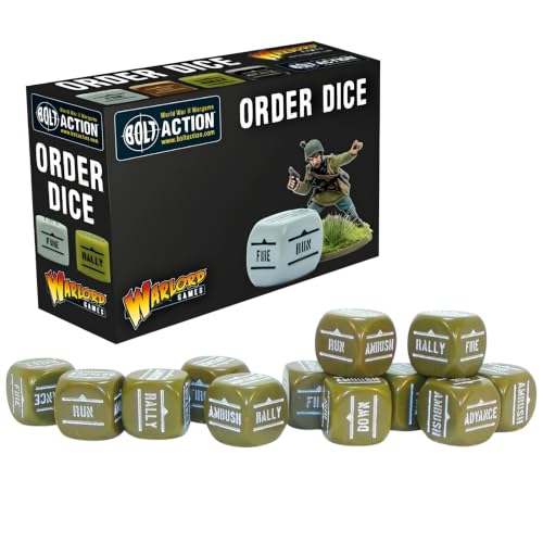 Wargames Delivered - Warlord Games Bolt Action WWII Military Wargaming Olive Drab Dice Pack of 12