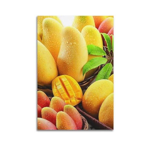 Poster fruits et mangues suspendu pour décorer la cuisine