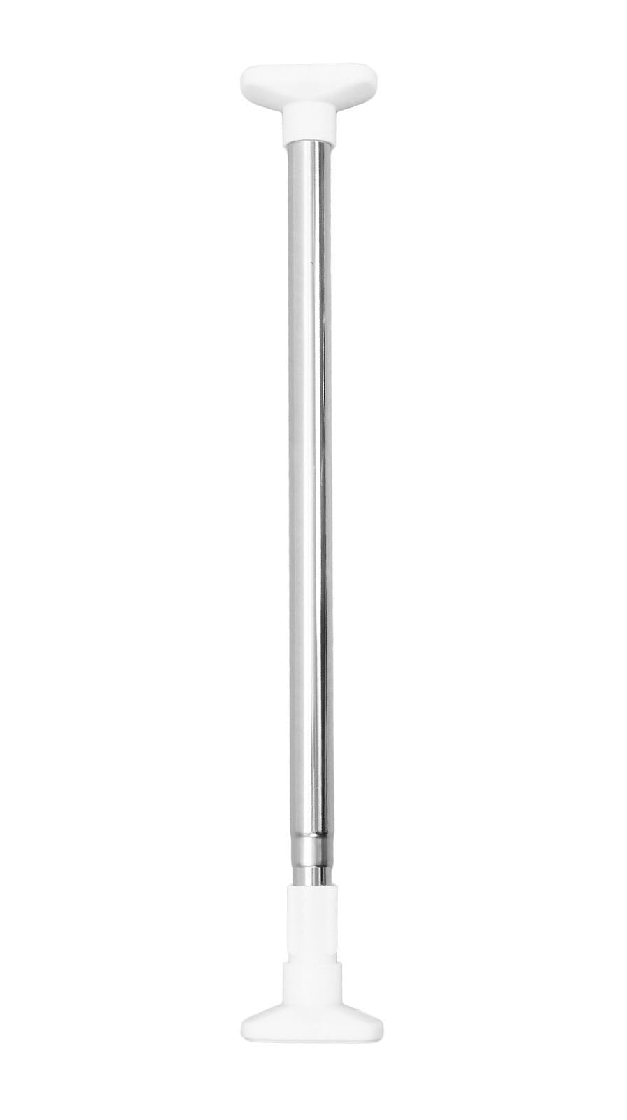 2Pcs Expandable Stainless Steel Tension Rod Adjustable Telescoping Shower Curtain Heavy Duty Closet Pole No Drill for Bathroom