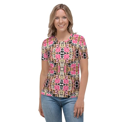 T-shirt léopard femme rose gold top respirant et extensible