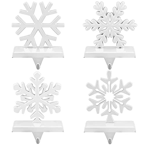 Accroche chaussettes de Noël flocon blanc sans trou ni colle