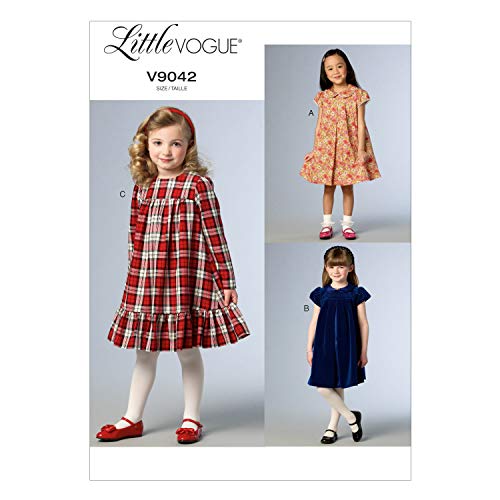 Vogue Patterns V9042 Children's/Girls' Dress Sewing Template, Size CDD (2-3-4-5)