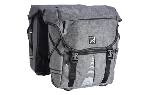 Sacoche double de vélo imperméable 20L avec fermeture sécurisée anthracite