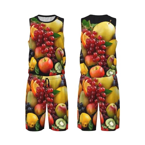 Maillot de basket-ball homme Fresh Fruits ensemble deux pièces en textile micro-mesh