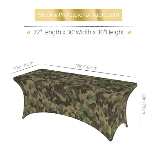 Housse de table élastique rectangulaire bâche protection table jardin imprimé militaire