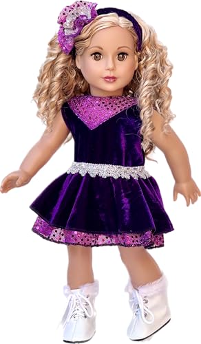 image for DreamWorld Collections Ice Skating Queen 3-Piece Outfit for 18