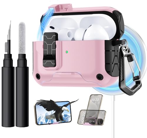 Lerobo for AirPods Pro 3 Case Cover with Secure Lock & Phone Stand