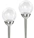 6 Large Stainless Steel Solar Crackle Glass Ball Path Lights Color Changing LED:New by WW shop