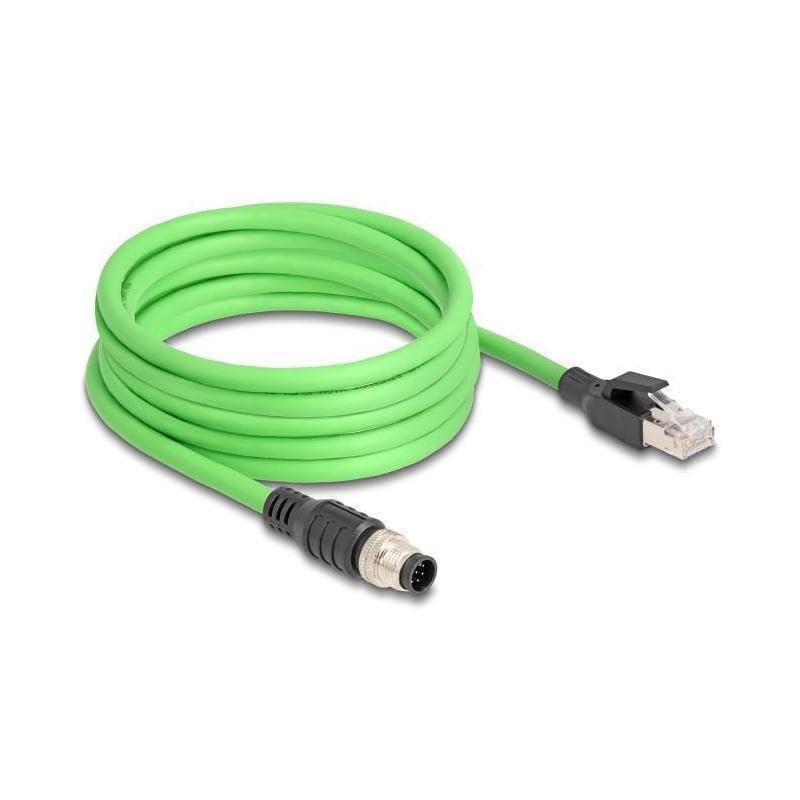 DeLOCK 80424 - Cable M12 conector de 8 polos codificado A a conector RJ45 PUR TPU 5 m