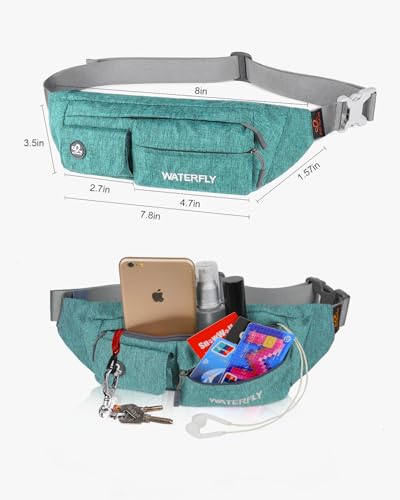 image for WATERFLY Fanny Pack Slim Soft Polyester Water Resistant Waist Bag Pack