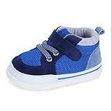  LACOFIA Baby Jungen Mädchen Lauflernschuhe Kleinkind rutschfeste Gummisohle Atmungsaktiv Erste Sneaker Blau 20/21