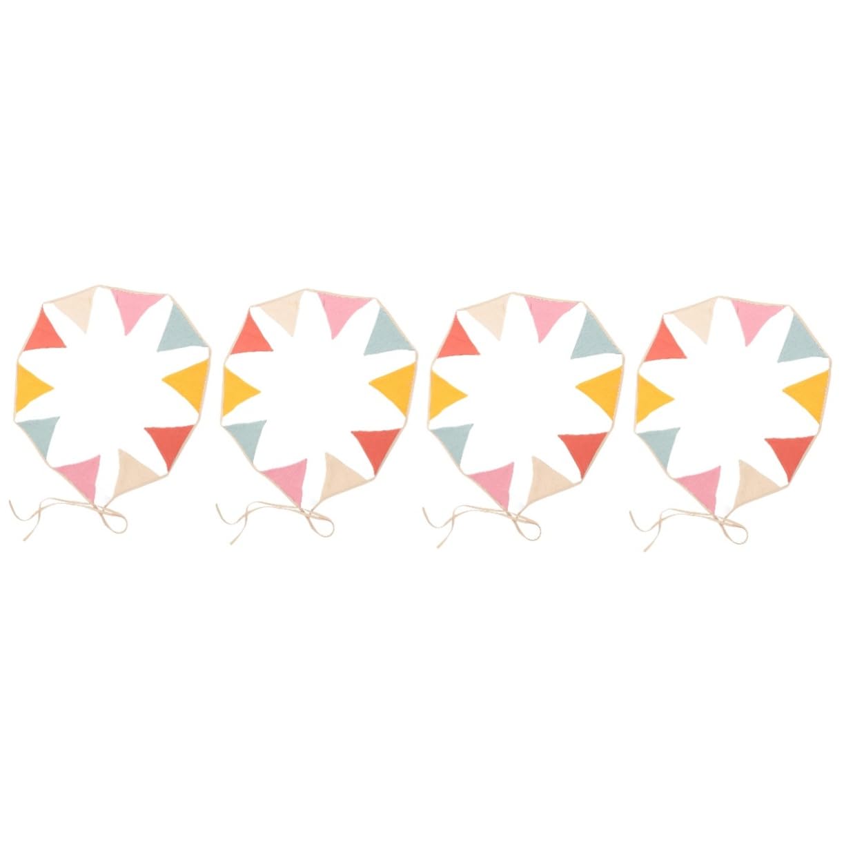 VICASKY 4 Piezas De Decoración De La De Los Niños Banderines De Fiesta Banderines Triangulares Banderines De Fiesta De Cumpleaños Banderines Triangulares Pancarta