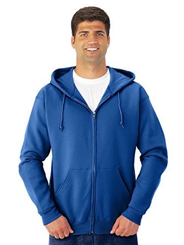 Jerzees mens 8 oz. 50/50 NuBlend Fleece Full-Zip Hood(993)-ROYAL-L