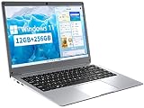 Jumper Ordinateur Portable Windows 11, 12Go RAM 256Go SSD, PC Portable 14 Pouces, Intel UHD Graphics, WiFi, FHD 1920*1080, USB 3.0, Mini-HDMI, Membrane Clavier Français AZERTY, Gris
