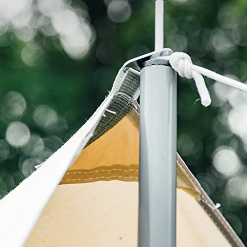 Tente de canopée extérieure RJJ pergola camping plage coton soleil - 5