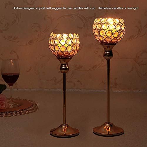 Vincigant Gold Crystal Candle Holders Set For Wedding Coffee Table Decorative Centerpiece,Home Decoration Ornaments Stand,Modern Gift For Anniversary Celebration Halloween Decorations #TOP5