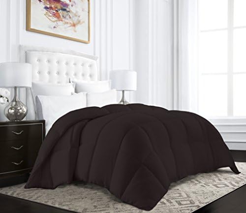 Beckham Hotel Collection Egyptian Quality Cotton Goose Down Alternative Comforter - 750 Fill Power - Premium Hypoallergenic All Season Duvet - King/Cal King - Chocolate