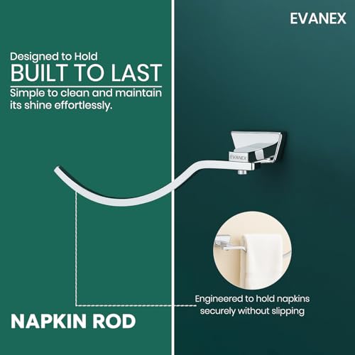 Image of EVANEX EVANEX Napkin Hanger for Washbasin /Towel Ring /Napkin Holder for Bathroom /304 Stainless Steel Bathroom Towel Ring /Rust Proof Towel Holder /Bathroom Accessories /Open Mouth Design for Easy Usage