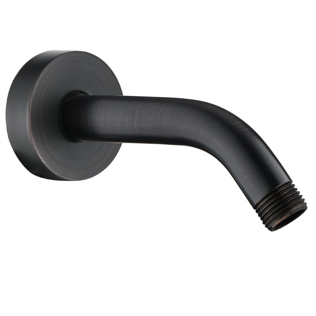 BRIGHT SHOWERS Brass Shower Arm with Flange 6 Inch Wall Mounted Shower Pipe Arm Extension for Fixed Shower Head and Handheld Showerhead, Oil-Rubbed Bronze