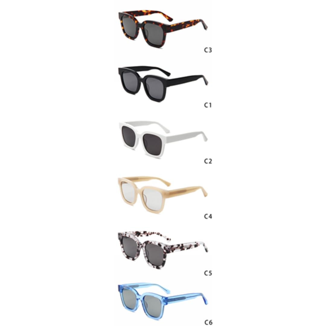 Lunettes de soleil polarisées rétro à grande monture, acétate, pour hommes et femmes, protection UV400