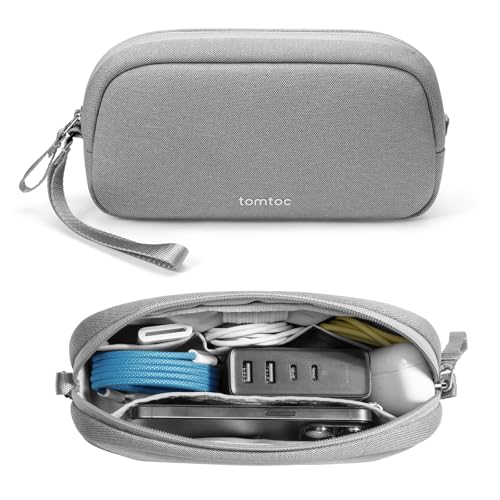 Image of tomtoc Electronics Organizer Travel Case, Water Resistant Travel Bag Cable Organizer for Essentials, Tech Pouch Accessories Carry Storage for Cord, Phone, Cables, Airpods, USB Flash Drive, Daily Items