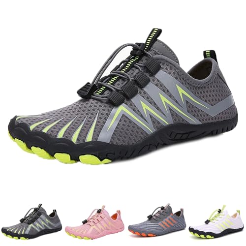 SYT-MD Zapatos de conexión a Tierra Bronoir con Cobre, Calzado de Senderismo Descalzo for Mujeres y Hombres, Calzado ortopédico Antideslizante for Senderismo.(Gray-B,40 EU)