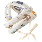 Zerabidpro Casco de Seguridad para Bebé, Sombrero de Algodón Ajustable, Protección Antigolpes 360 Grados, Transpirable y Confortable, Circunferencia Ajustable de 43 cm a 53 cm