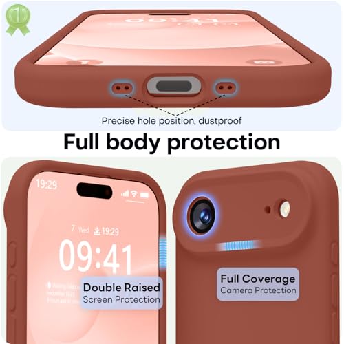 Image of LOVE 3000 Designed for iPhone Air Case, Premium Silicone [Compatible with Magsafe][Soft Anti-Scratch Microfiber Lining] Shockproof Protective Phone Case for Holsters 6.5 inch, Caramel