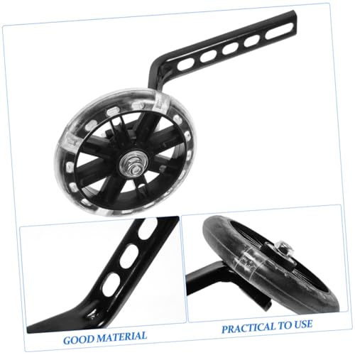 2 Pares de Ruedas Auxiliares Ajustables Resistentes para Bicicleta con Soportes Negros para Entrenamiento miniatura 7