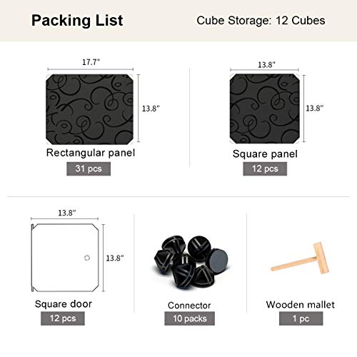 KOUSI Large Cube Storage -14\"x18\" Depth (12 Cubes) Organizer Shelves Clothes Dresser Closet Storage Organizer Cabinet Shelving Bookshelf Toy Organizer - Thumbnail 5