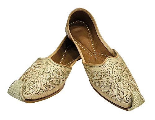 Stop n Style Punjabi Cream Gold Jutti for Men's Khussa Shoes Formal Mojari Pakistani Handmade2
