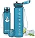 Baomay Gourde Sport sans BPA, Anti-Fuite Bouteille d'eau avec Filtre - 350ml/500ml/750ml/1L, Ecologique Gourde pour Enfant, École, Velo, Fitness, Gym, Randonnée, Travail, Voyage, Bureau, Football