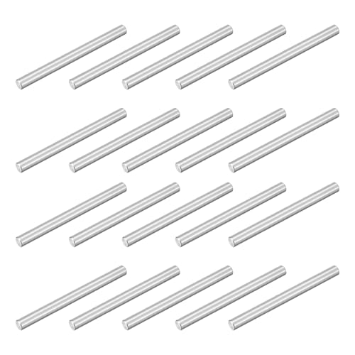 uxcell 20Pcs M5 x 60mm 304 Stainless Steel Dowel Pin, Cylindrical Shelf Support Peg Pin Parallel Pin Fastener for Mechanical Manufacturing, Industry, Furniture Installation, Silver